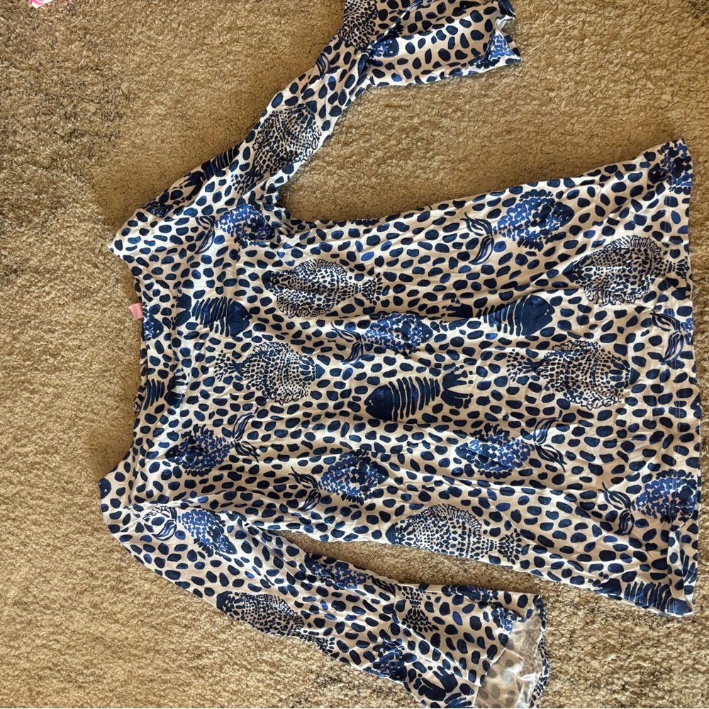 Lilly Pulitzer Blue and White Patterned Top